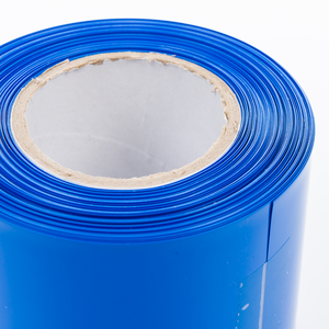 Blue Color 180mm Lay-flat Width 18650 Battery PVC Heat Shrinkable Tube Shrink Film Sleeve