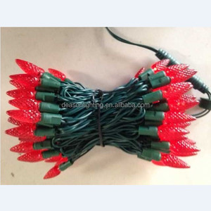 <strong>LED</strong> C6 Strawberry <strong>String</strong> <strong>Light</strong> Outdoor C6 <strong>LED</strong> Red 5m 50LED 120v - Product Image 1