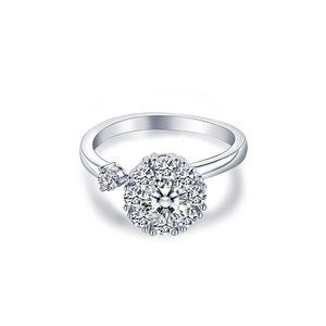 18 karaat wit goud gesimuleerde <span class=keywords><strong>diamond</strong></span> ring nieuwe roterende ring - Product Image 3