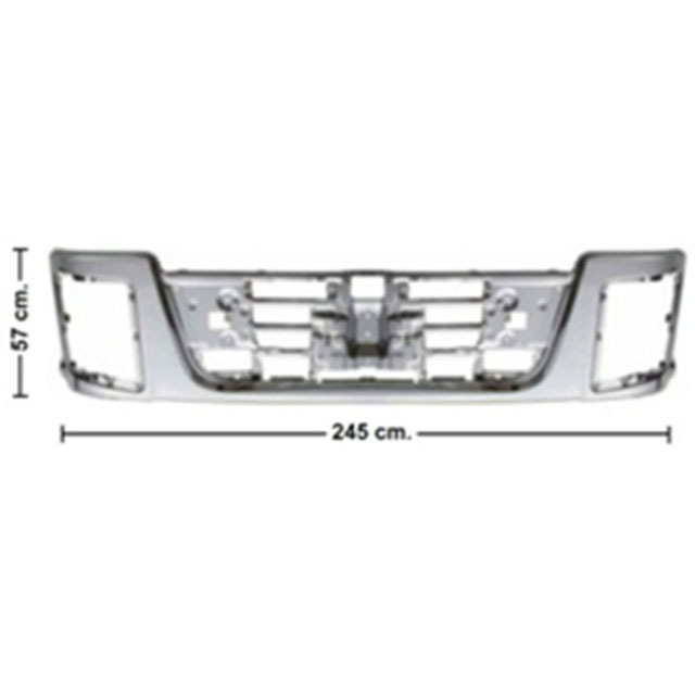 Chrome Front Bumper for ISUZU New GIGA Truck - Aftermarket