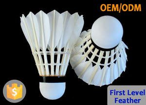 High Quality Feather or Nylon OEM <b>Badminton</b> <b>Ball</b> Shuttlecock - Product Image 1