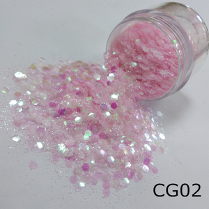 Xucai Glitter Fine Crafts Más populares PET Mix <span class=keywords><strong>Color</strong></span> Chunky Glitter Festivales Regalos de vacaciones Suministros promocionales para fiestas