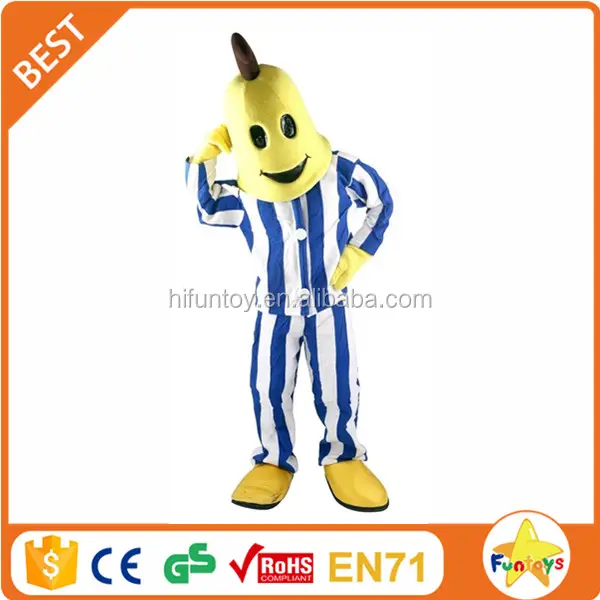 Funtoys CE Adultos Personalizada Forma de Banana Pijamas Traje de La Mascota