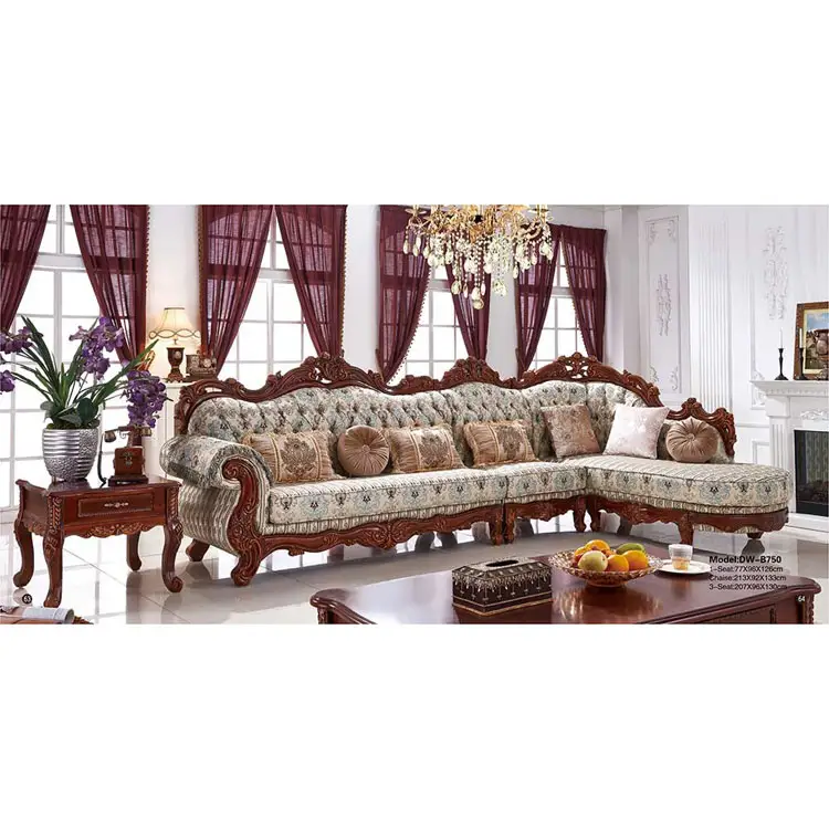 Best selling antique Classic Fabric Chaise Lounge /corner sofa/ functional sofa