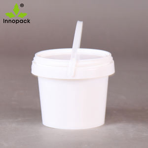 Mini Clair/<span class=keywords><strong>blanc</strong></span> 900ml en plastique de seau de catégorie comestible avec la poignée pour la crème glacée, le beurre, le <span class=keywords><strong>miel</strong></span> - Product Image 1