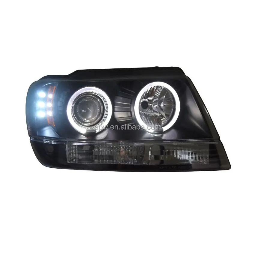 Lampu Depan Mobil LED JEEP Grand Cherokee, 1999-2004 LED Lampu Depan Mobil, Jenis Harga, Mata Malaikat