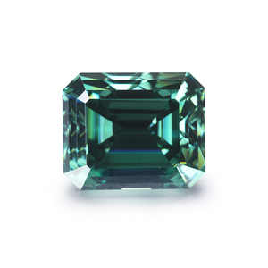 Moissanita de esmeralda de color verde auténtico, 10x12 MM, de fabricante inferior - Product Image 1