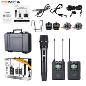 COMICA CVM-WM200B UHF 96-channels Metal <strong>Wireless</strong> <strong>Mic</strong> With Dual-transmitters and One Receiver for DSLR &amp; Camcorder - Product Image 6