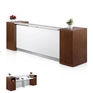 Bureau en verre, <span class=keywords><strong>comptoir</strong></span> de réception, bureau, en usine chinoise, personnalisé, conception - Product Image 1
