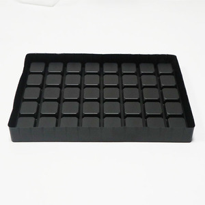 Custom Disposable <strong>Blister</strong> 40 Compartment Black <strong>Plastic</strong> 0.7mm PS Trays for Cookie Chocolate Box Luxury <strong>Packaging</strong>