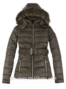 Glo- histoire 2014 rembourrage mode femmes manteaux de fourrure d'hiver - Product Image 2