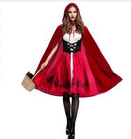 3XL Plus Size Roodkapje Kostuum Voor Vrouwen Fancy Volwassen Halloween Jurk & Mantel Cosplay Kostuums Outfit Voor party