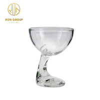 Tasse à dessert à yaourt en verre trempé, Assurance qualité, conception gravée durable, tasse à glace en verre transparent à haute vapeur avec pied