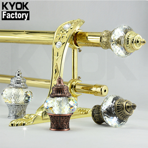 Kyok 2023 có thể điều chỉnh Phụ kiện chân đế finials Curtain Rod dập nổi - Product Image 1