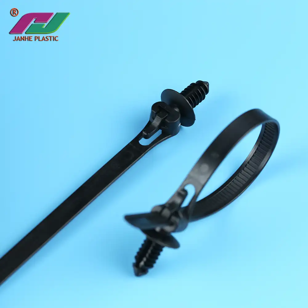 Cable negro de titular de lazo de cable corbata de alta resistencia a la tracción de cable