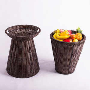 Huangtu Handmade Durable Fruit and <strong>Vegetable</strong> Supermarket Display <strong>Basket</strong> <strong>Stand</strong> - Product Image 3
