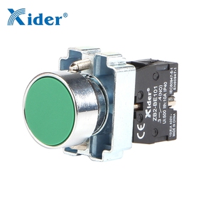 DB2-BA31/XB2-BA31 verde metallo interruttore a pulsante circolare a testa piatta in metallo pulsante - Product Image 1