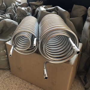 Neue 1/<span class=keywords><strong>2</strong></span> "SS304 Kondensation spule mit polierter Oberfläche mit geschlossenem Schleifens ystem für Lösungsmittel tanks - Product Image 1