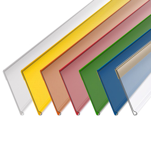 Custom Clear Display Plastic PVC Acryl Plank Prater Prijs Kanaal Tag Data Strip Ticket <span class=keywords><strong>Label</strong></span> Houder voor Metalen Planken
