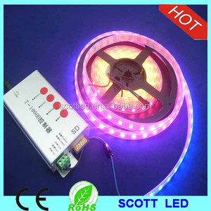 Ws2812 संगत पट्टी; 60 लिड/m;4m/रोल; dc5v इनपुट; सफेद pcb; वाटरप्रूफ सिलिकॉन ट्यूब ip67 - Product Image 1