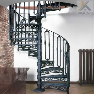 Escadas espirais ferro forjado estilo antigo interior