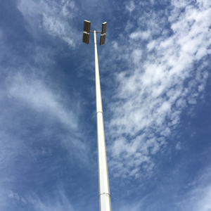 Anti-rust Polygonal 25m High Mast Lighting Pole with LED Illumination