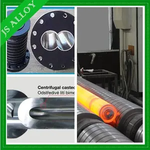 Centrifugal casting bimetal screw and barrel for injection molding machine