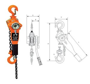 VA 0.75 Ton Ratchet Chain Pulley 1.5 Ton Ratchet Puller Machinery Lifting <strong>Lever</strong> Block Hand Chain <strong>Hoist</strong>