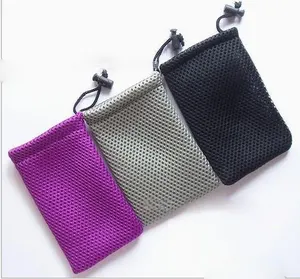 custom mesh jewelry gift drawstring bag pouch necklace packing bag for Phone jewelry and gift bracelets storage