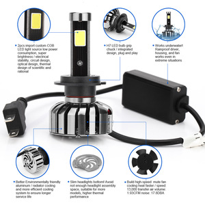 Usine nouvelle COB LED phare de voiture N7 partie automobile 80W puissance lumière blanche 6000K température de couleur H1 ampoule forme <span class=keywords><strong>Auto</strong></span> lumières - Product Image 5
