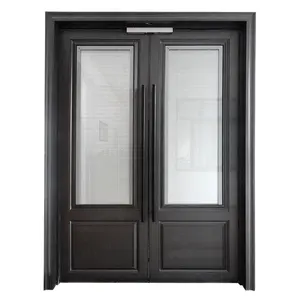 Cheap price aluminium glass double entry doors