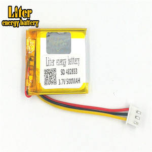 Stecker <span class=keywords><strong>2</strong></span>,5-3 P 3,7 V 482833 500 mah Wiederaufladbare lipo batterie solar li ionen polymer lithium-batterie mit PCM - Product Image 2