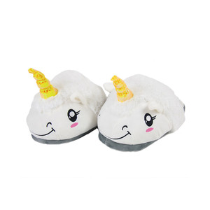 Pantofole da Casa per Adulti a Forma di Capra con Corna Dorate, Colori Bianco, <span class=keywords><strong>Viola</strong></span> e Rosa - Product Image 4