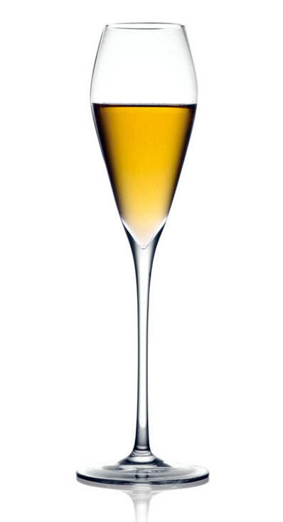 KCP-016 Unique Crystal Glass Pure Stemware Collection Champagne Flute 7 Ounce, Set of 4