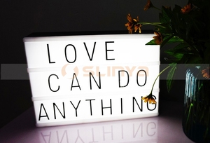 Pantalla LED de <span class=keywords><strong>cine</strong></span> ABS A3 A4 A5, caja de luz con símbolos de señalización personalizada - Product Image 5