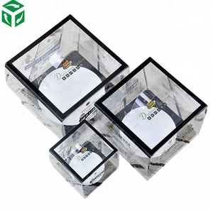 Cake Box Display Klarer Kunststoff Günstige Verpackung Kleine Hochzeit Candy Box Papier karton Kunden spezifische moderne beschichtete Papier ordner