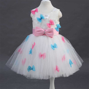 Nueva moda sin mangas baby girl <span class=keywords><strong>organza</strong></span> del vestido de boda - Product Image 2