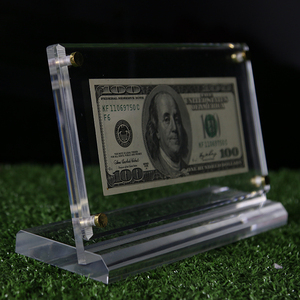 Rõ ràng acrylic bảng tiền tệ khung với vít tiền tệ chủ hiển thị khung - Product Image 6