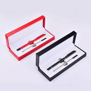 High-Grade Stainless Steel Logam Pulpen Hadiah Set dengan Kotak dan Inti Dapat Disesuaikan