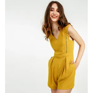 Orange tailored playsuit with pockets Women's Clothing Plus Size Jumpsuits, Playsuits & Bodysuit Women's Clothing New Arrival
