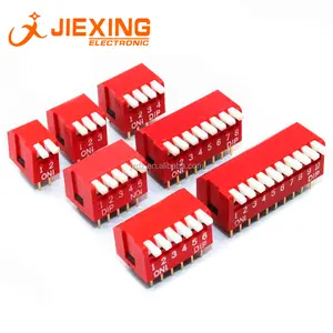 Piano Type Side Dial DIP Switch 2.54mm 5 Position Switch 5P 10pin 5 way Red Switch DP-05