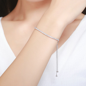 Neue trend ige eaturierte Marke DEALS 925 Sterling Silber Sparkling Strand Armband Frauen Link Tennis Armband