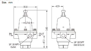 China Made 1301F Natural Gas Regulator Brass Body Direct-operated High-pressure Reducing Regulator Outlet Pressure