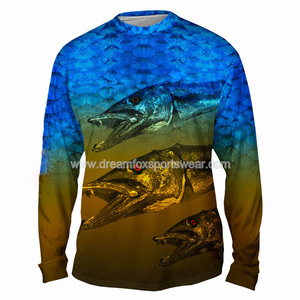 Chemise de pêche à séchage rapide, <span class=keywords><strong>protection</strong></span> <span class=keywords><strong>uv</strong></span>, séchage rapide, impression à manches longues, maillot de pêche, UPF50 +, <span class=keywords><strong>vêtements</strong></span> de pêche, col rond - Product Image 2
