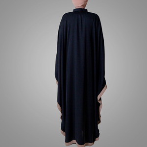 자수 블랙 아랍 드레스 우아한 느슨한 Kaftan Abaya 새로운 모델 배트 윙 슬리브 이슬람 의류 파키스탄 옷 온라인 - Product Image 4