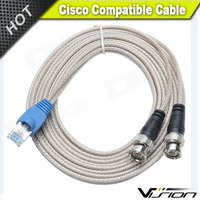 Cable Cisc0 RJ45-Dual BNC E1, No Balanceado, 10'