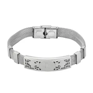 Bracelet-14-fashion sieraden en accessoires staal gegraveerd koe afbeelding unisex vriendschap armbanden