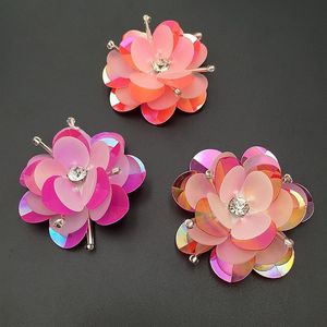 <span class=keywords><strong>Flores</strong></span> estéreo con cuentas <span class=keywords><strong>de</strong></span> <span class=keywords><strong>mano</strong></span>, accesorios para zapatos, lentejuelas - Product Image 3