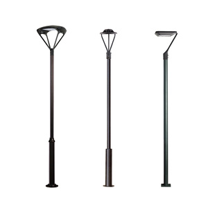 Antieke Decoratieve Gegoten Aluminium Led Tuin Licht Pole Moderne Staal Led Parkeerplaatsen Gebied Licht Pole