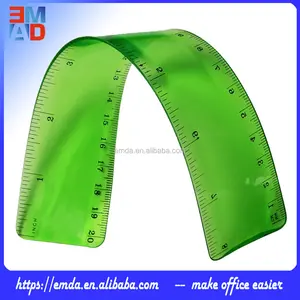 Flexible 20 cm plástico suave curva gobernante